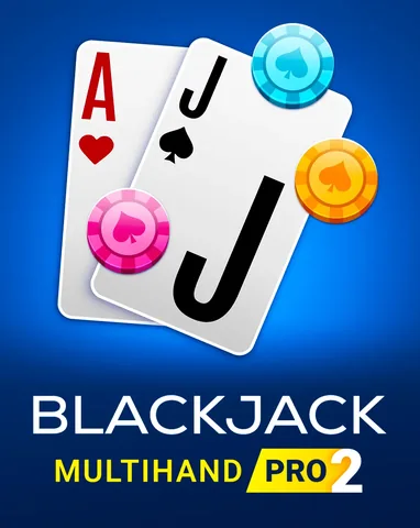 Multihand Blackjack Pro 2 için özgün tanıtım görseli: slot oyunu düzenini soyut geometrik desenle gösterir.