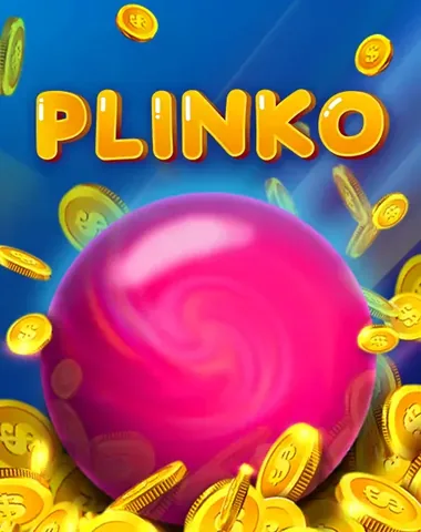 Plinko için özgün tanıtım görseli: slot oyunu düzenini soyut geometrik desenle gösterir.