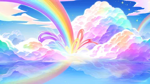 Rainbow Princess için özgün tanıtım görseli: slot oyunu düzenini soyut geometrik desenle gösterir.