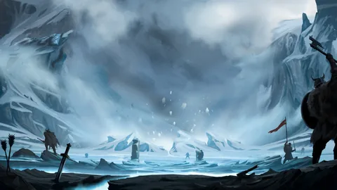 Rise of Ymir için özgün tanıtım görseli: slot oyunu düzenini soyut geometrik desenle gösterir.