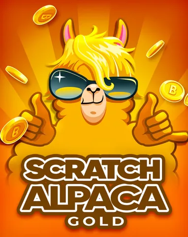 Scratch Alpaca Gold için özgün tanıtım görseli: slot oyunu düzenini soyut geometrik desenle gösterir.