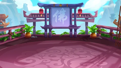 Shaolin Master için özgün tanıtım görseli: slot oyunu düzenini soyut geometrik desenle gösterir.
