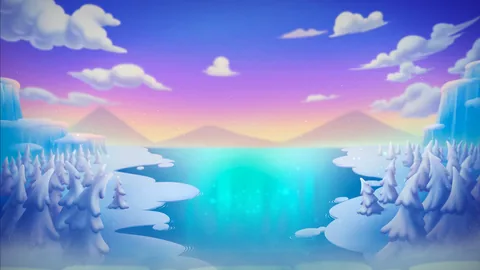 Snow Slingers için özgün tanıtım görseli: slot oyunu düzenini soyut geometrik desenle gösterir.