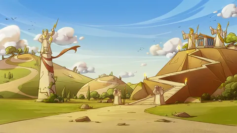 Strength of Hercules için özgün tanıtım görseli: slot oyunu düzenini soyut geometrik desenle gösterir.