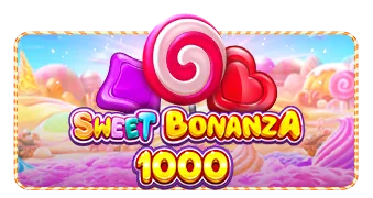 Sweet Bonanza 1000 için özgün tanıtım görseli: slot oyunu düzenini soyut geometrik desenle gösterir.